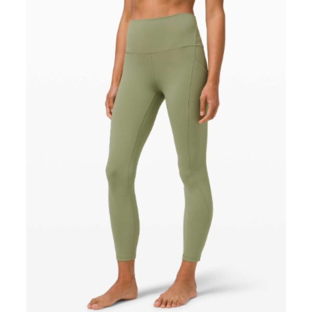 EUC Lululemon Align High Rise Legging Pant with Pockets 25" Rosemary Green 8